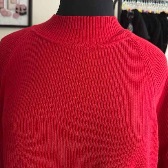 Liz Claiborne Vibrant Red Short Sleeve Sweater top size 2x - Picture 3 of 8